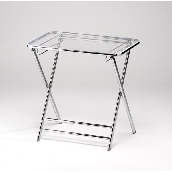 Alston Lucite Folding End Table Reviews Wayfair   Lucite Folding End Table 